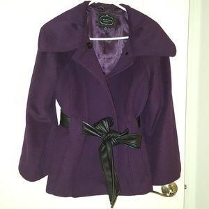 1 Madison luxe outerwear dark purple M 60% wool